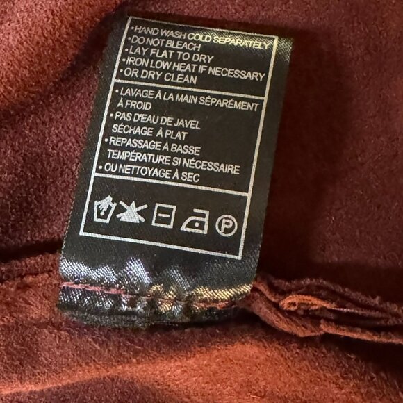 BB Dakota by Steve Madden Women's XXL Wade Faux Suede Drape Jacket Cherrywood Br - Picture 4 of 5